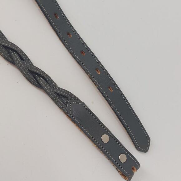 Western Gray Skinny Braided Cowgirl Festival Belt USA 26 XS main image 4